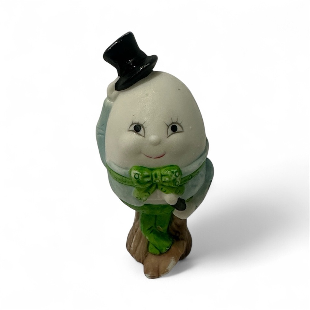 Humpty Dumpty Figurine with Green Bow Tie
